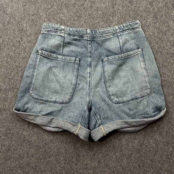 Free People We The Free Osaka Relaxed Shorts Women's Size 28 Button Front Denim - Picture 2 of 10